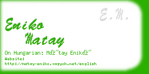 eniko matay business card